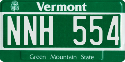 VT license plate NNH554