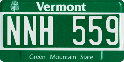 VT license plate NNH559