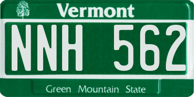 VT license plate NNH562