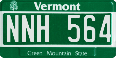 VT license plate NNH564