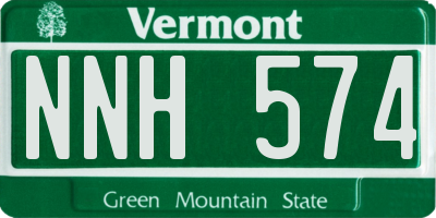 VT license plate NNH574