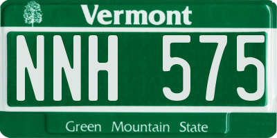 VT license plate NNH575