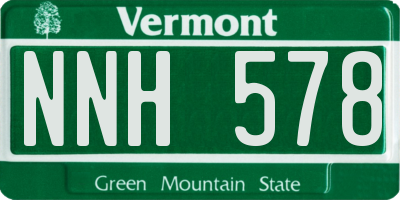 VT license plate NNH578