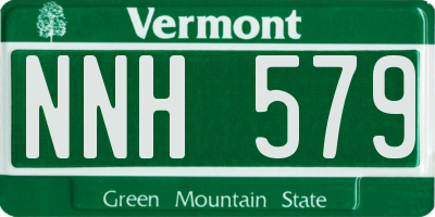 VT license plate NNH579