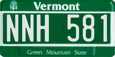 VT license plate NNH581