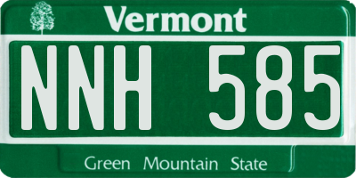 VT license plate NNH585