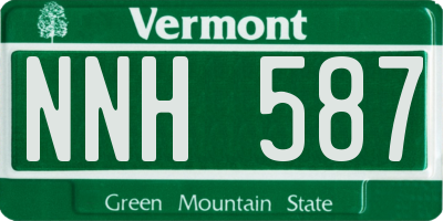 VT license plate NNH587
