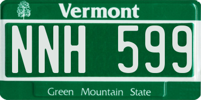 VT license plate NNH599
