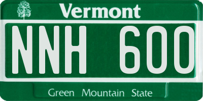 VT license plate NNH600