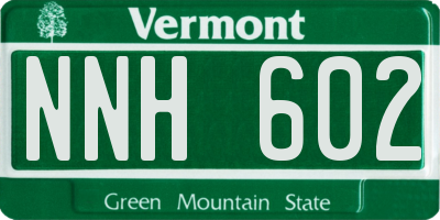 VT license plate NNH602