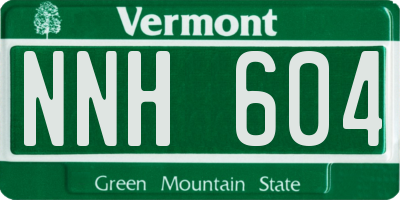 VT license plate NNH604