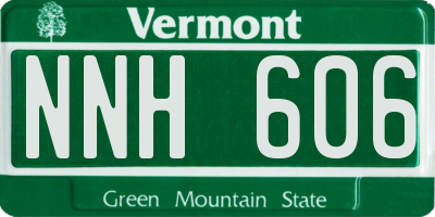 VT license plate NNH606