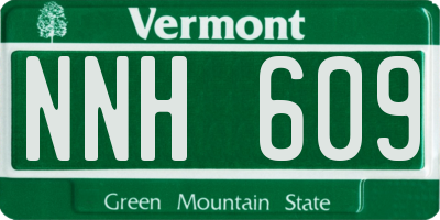 VT license plate NNH609