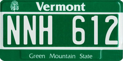 VT license plate NNH612