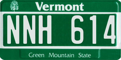 VT license plate NNH614