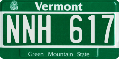 VT license plate NNH617