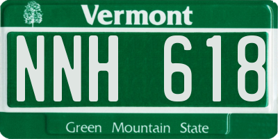 VT license plate NNH618
