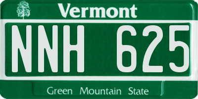 VT license plate NNH625