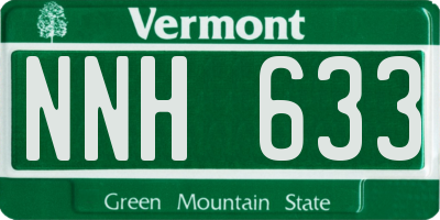 VT license plate NNH633