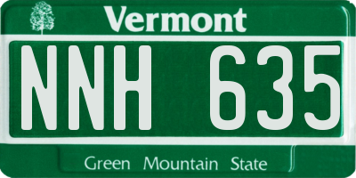 VT license plate NNH635