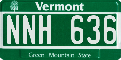 VT license plate NNH636