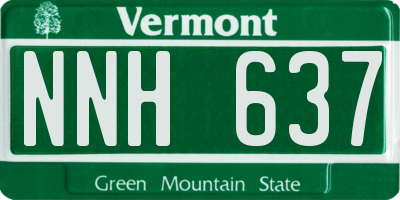 VT license plate NNH637
