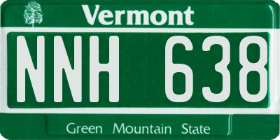 VT license plate NNH638