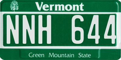 VT license plate NNH644