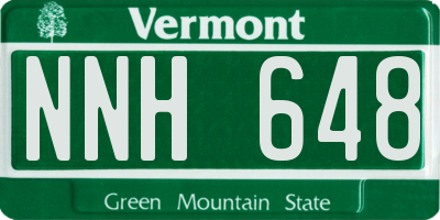 VT license plate NNH648