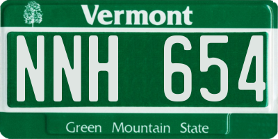 VT license plate NNH654