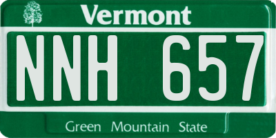VT license plate NNH657