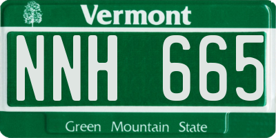 VT license plate NNH665