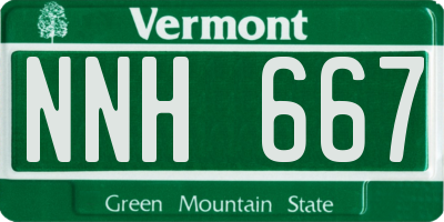 VT license plate NNH667