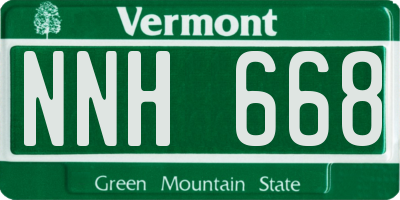 VT license plate NNH668