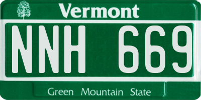 VT license plate NNH669