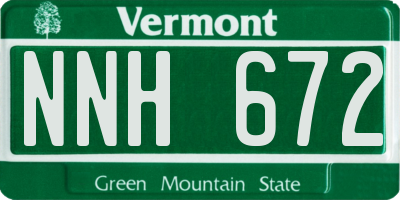 VT license plate NNH672
