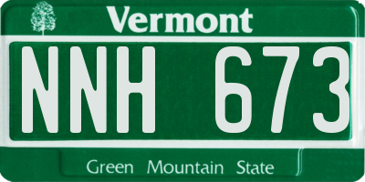 VT license plate NNH673