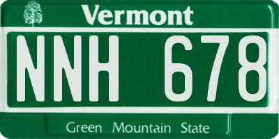 VT license plate NNH678