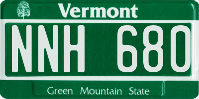 VT license plate NNH680