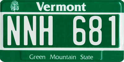 VT license plate NNH681