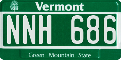 VT license plate NNH686