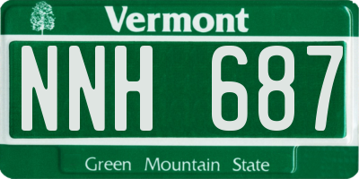 VT license plate NNH687
