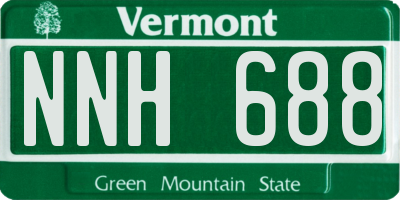 VT license plate NNH688