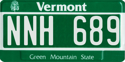 VT license plate NNH689