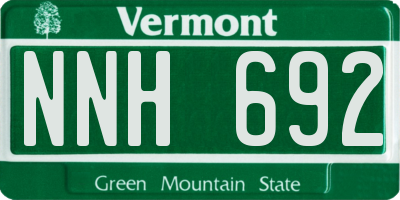 VT license plate NNH692