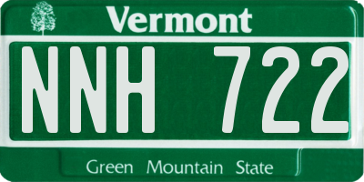 VT license plate NNH722
