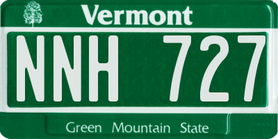 VT license plate NNH727