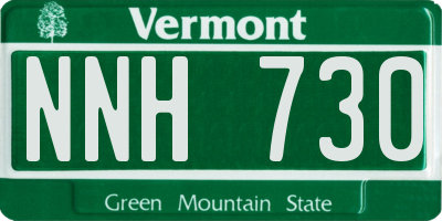 VT license plate NNH730