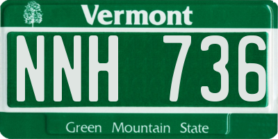 VT license plate NNH736
