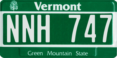 VT license plate NNH747